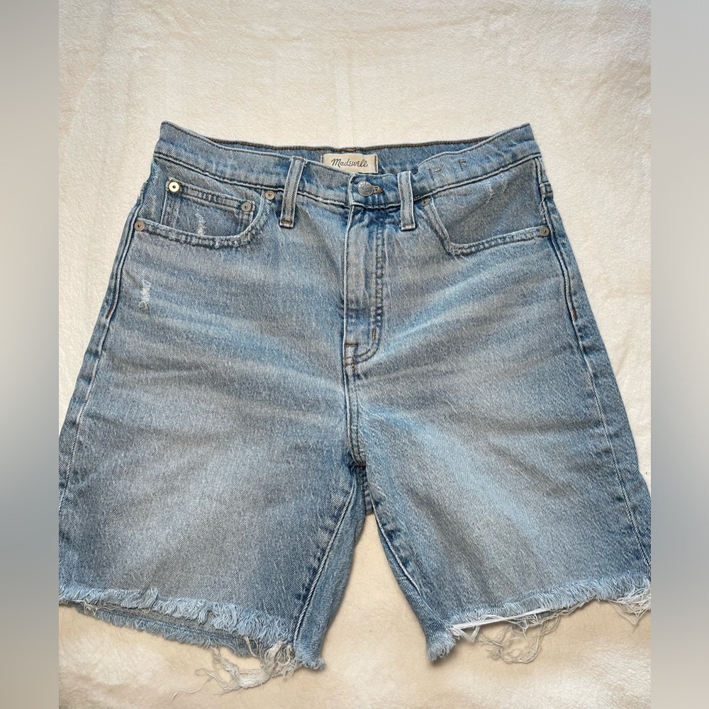 Madewell High-Rise Denim Mid-Length Shorts